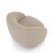 Kit 2 Poltronas Decorativas Jenny Base Giratória em Metal Preto Veludo Bege G45 - Gran Belo