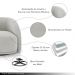 Kit 2 Poltronas Decorativas Jenny Base Giratória em Metal Preto Veludo Cinza Claro G45 - Gran Belo