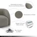 Kit 2 Poltronas Decorativas Jenny Base Giratória em Metal Preto Veludo Cinza G45 - Gran Belo
