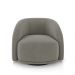 Kit 2 Poltronas Decorativas Jenny Base Giratória em Metal Preto Veludo Cinza G45 - Gran Belo