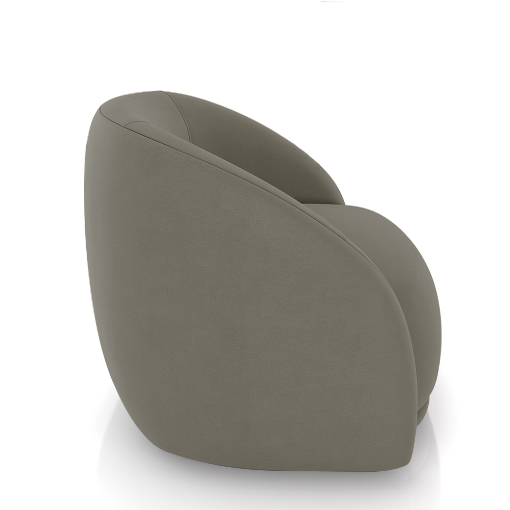 Kit 2 Poltronas Decorativas Jenny Base Giratória em Metal Preto Veludo Cinza G45 - Gran Belo