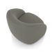 Kit 2 Poltronas Decorativas Jenny Base Giratória em Metal Preto Veludo Cinza G45 - Gran Belo