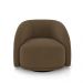 Kit 2 Poltronas Decorativas Jenny Base Giratória em Metal Preto Veludo Marrom G45 - Gran Belo