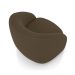 Kit 2 Poltronas Decorativas Jenny Base Giratória em Metal Preto Veludo Marrom G45 - Gran Belo