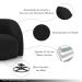 Kit 2 Poltronas Decorativas Jenny Base Giratória em Metal Preto Veludo Preto G45 - Gran Belo