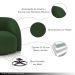Kit 2 Poltronas Decorativas Jenny Base Giratória em Metal Preto Veludo Verde G45 - Gran Belo
