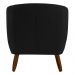 Kit 2 Poltronas Decorativas Jericó Pés de Madeira Veludo Preto G15 - Gran Belo