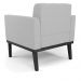 Kit 2 Poltronas Decorativas Karen Pés Fixo em Madeira Preto Linho Cinza G19 - Gran Belo
