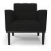 Kit 2 Poltronas Decorativas Karen Pés Fixo em Madeira Preto Linho Preto G19 - Gran Belo