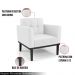 Kit 2 Poltronas Decorativas Karen Pés Fixo em Madeira Preto PU Branco G19 - Gran Belo
