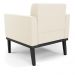 Kit 2 Poltronas Decorativas Karen Pés Fixo em Madeira Preto Veludo Bege G19 - Gran Belo