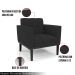 Kit 2 Poltronas Decorativas Karen Pés Fixo em Madeira Preto Veludo Preto G19 - Gran Belo