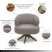Kit 2 Poltronas Decorativas Katy Sala de Estar Base Giratória em Madeira Couro Avelã G88 - Gran Belo