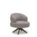 Kit 2 Poltronas Decorativas Katy Sala de Estar Base Giratória em Madeira Couro Avelã G88 - Gran Belo