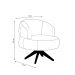 Kit 2 Poltronas Decorativas Katy Sala de Estar Base Giratória em Madeira Couro Off White G88 - Gran Belo
