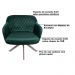Kit 2 Poltronas Decorativas Kitana Pés Champagne Giratório Veludo Verde G15 - Gran Belo