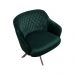 Kit 2 Poltronas Decorativas Kitana Pés Champagne Giratório Veludo Verde G15 - Gran Belo
