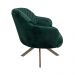 Kit 2 Poltronas Decorativas Kitana Pés Champagne Giratório Veludo Verde G15 - Gran Belo