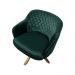 Kit 2 Poltronas Decorativas Kitana Pés Madeira Giratório Veludo Verde G15 - Gran Belo