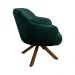 Kit 2 Poltronas Decorativas Kitana Pés Madeira Giratório Veludo Verde G15 - Gran Belo