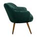 Kit 2 Poltronas Decorativas Kitana Pés Madeira Palito Veludo Verde G15 - Gran Belo