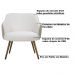Kit 2 Poltronas Decorativas Kitana Pés Palito PU Sintético/Linho Bege/Branco G15 - Gran Belo
