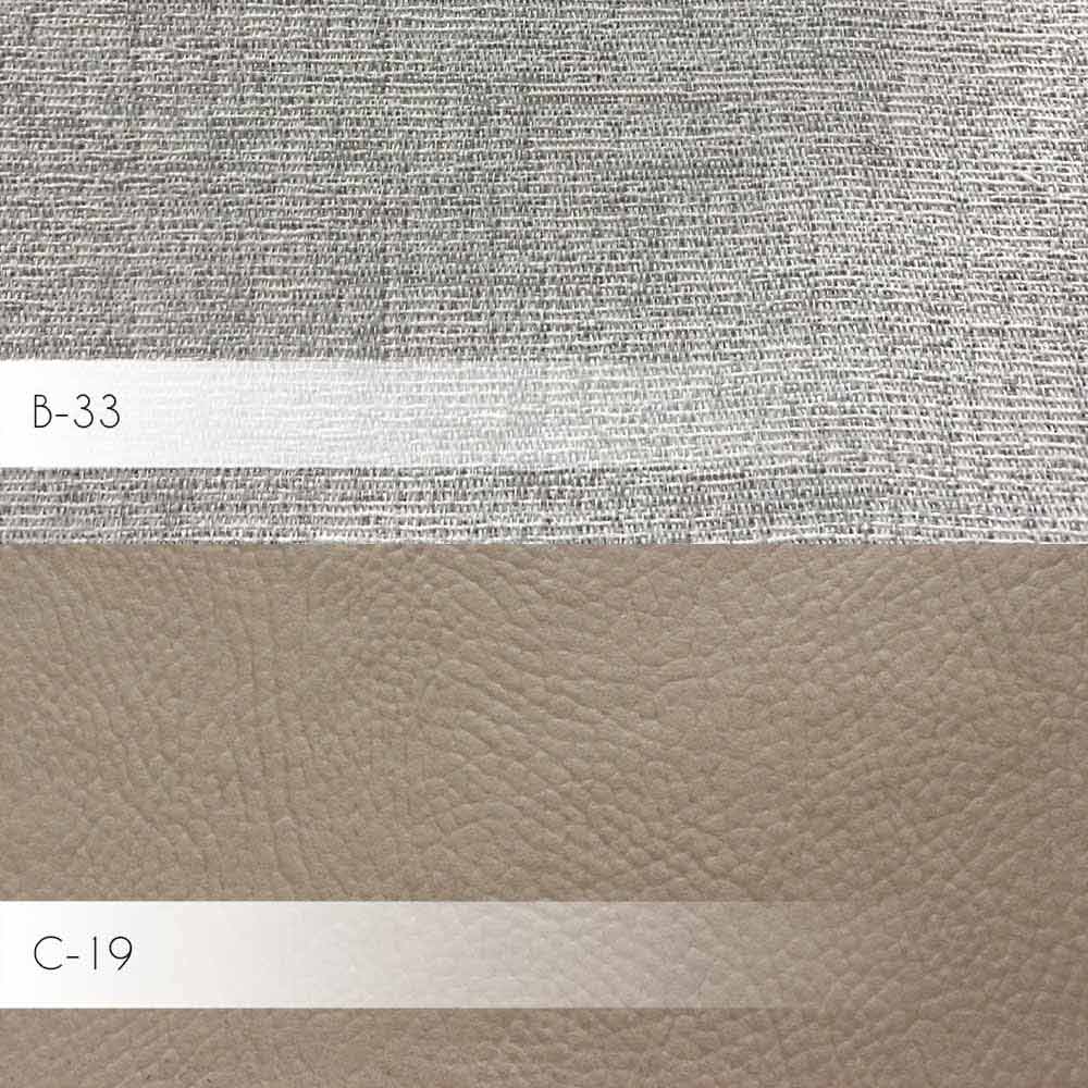 Kit 2 Poltronas Decorativas Kitana Pés Palito PU Sintético/Linho Bege/Branco G15 - Gran Belo