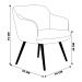 Kit 2 Poltronas Decorativas Kitana Pés Palito PU Sintético/Linho Cinza/Branco G15 - Gran Belo