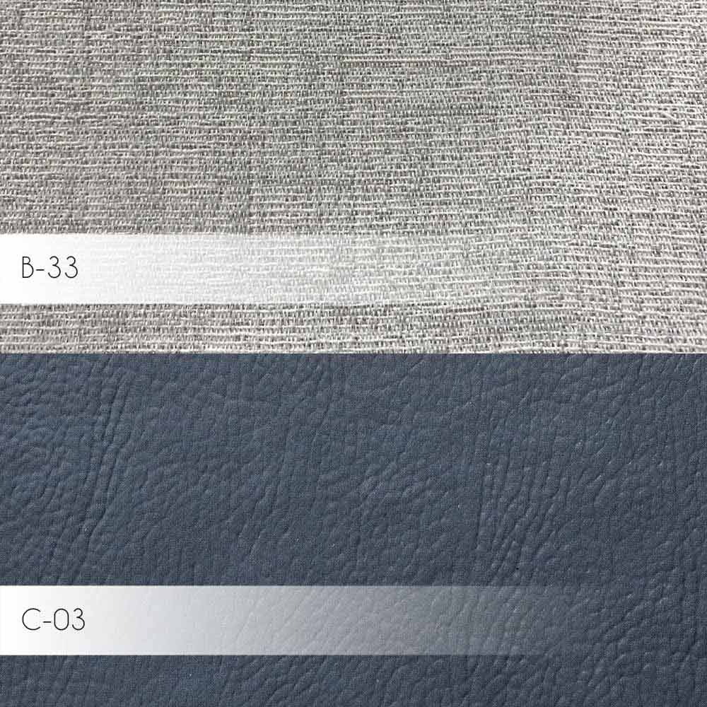 Kit 2 Poltronas Decorativas Kitana Pés Palito PU Sintético/Linho Cinza/Branco G15 - Gran Belo