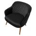Kit 2 Poltronas Decorativas Kitana Pés Palito Veludo Preto G15 - Gran Belo