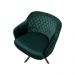 Kit 2 Poltronas Decorativas Kitana Pés Preto Giratório Veludo Verde G15 - Gran Belo