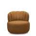 Kit 2 Poltronas Decorativas Mariele Sala de Estar Base Giratória em Aço Couro Caramelo G88 - Gran Belo