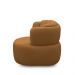 Kit 2 Poltronas Decorativas Mariele Sala de Estar Base Giratória em Aço Couro Caramelo G88 - Gran Belo