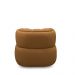 Kit 2 Poltronas Decorativas Mariele Sala de Estar Base Giratória em Aço Couro Caramelo G88 - Gran Belo