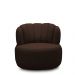 Kit 2 Poltronas Decorativas Mariele Sala de Estar Base Giratória em Aço Couro Marrom Chocolate G88 - Gran Belo