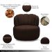 Kit 2 Poltronas Decorativas Mariele Sala de Estar Base Giratória em Aço Couro Marrom Chocolate G88 - Gran Belo