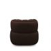 Kit 2 Poltronas Decorativas Mariele Sala de Estar Base Giratória em Aço Couro Marrom Chocolate G88 - Gran Belo