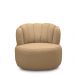 Kit 2 Poltronas Decorativas Mariele Sala de Estar Base Giratória em Aço Couro Nude G88 - Gran Belo