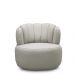 Kit 2 Poltronas Decorativas Mariele Sala de Estar Base Giratória em Aço Couro Off White G88 - Gran Belo