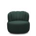 Kit 2 Poltronas Decorativas Mariele Sala de Estar Base Giratória em Aço Couro Verde Musgo G88 - Gran Belo