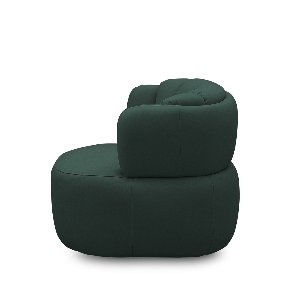 Kit 2 Poltronas Decorativas Mariele Sala de Estar Base Giratória em Aço Couro Verde Musgo G88 - Gran Belo