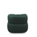 Kit 2 Poltronas Decorativas Mariele Sala de Estar Base Giratória em Aço Couro Verde Musgo G88 - Gran Belo