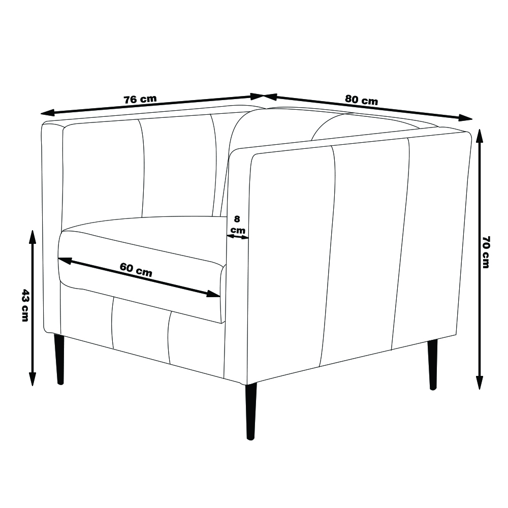 Kit 2 Poltronas Decorativas Pés De Ferro Iráklio Couro Verde G58 - Gran Belo