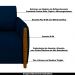 Kit 2 Poltronas Decorativas Pés Madeira Maceió Veludo Azul Marinho G45 - Gran Belo