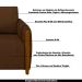 Kit 2 Poltronas Decorativas Pés Madeira Maceió Veludo Marrom G45 - Gran Belo