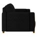Kit 2 Poltronas Decorativas Pés Madeira Maceió Veludo Preto G45 - Gran Belo