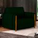 Kit 2 Poltronas Decorativas Pés Madeira Maceió Veludo Verde G45 - Gran Belo