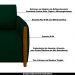 Kit 2 Poltronas Decorativas Pés Madeira Maceió Veludo Verde G45 - Gran Belo