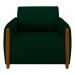 Kit 2 Poltronas Decorativas Pés Madeira Maceió Veludo Verde G45 - Gran Belo