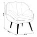 Kit 2 Poltronas Decorativas Pés Palitos Giroud Veludo Cinza Chumbo G33 - Gran Belo